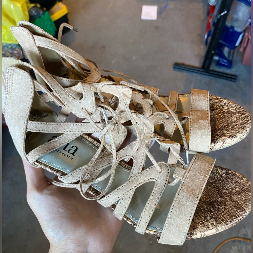 Women’s beige high heels